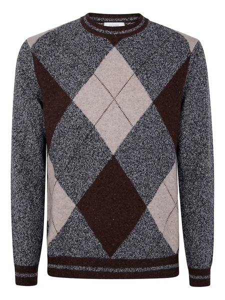  Ballantyne Pull à Losanges - Gris 
