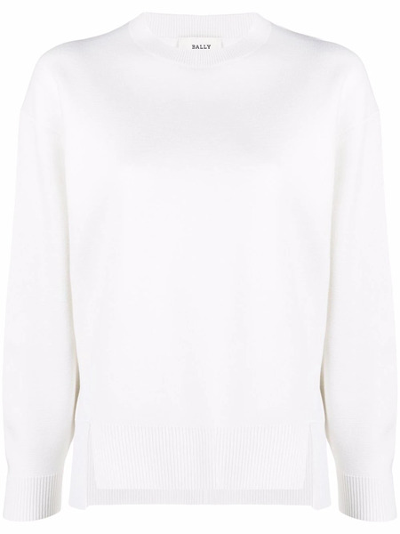  Bally Pull à Détails De Fentes - Blanc 