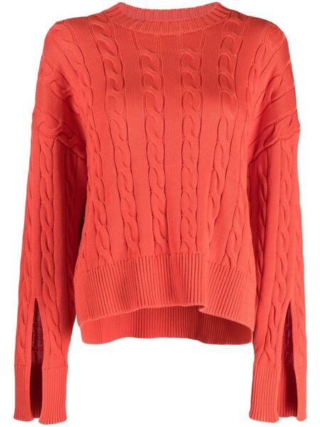  Bally Pull En Maille Torsadée - Orange 