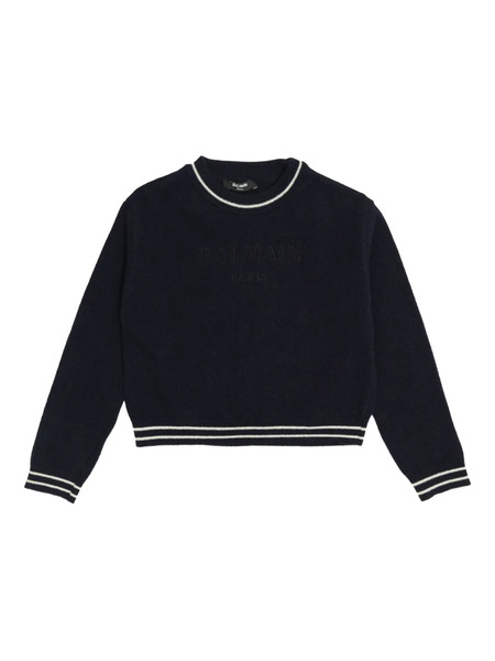  Balmain Kids Pull Crop - Bleu 