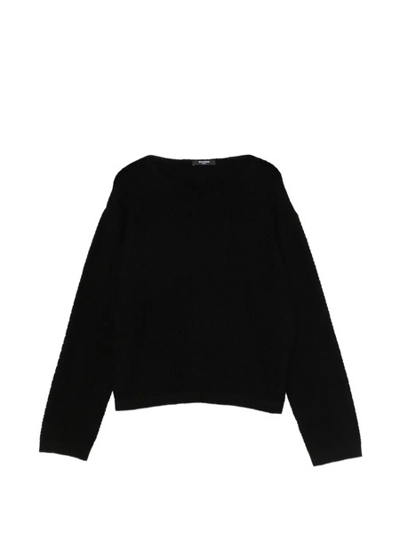  Balmain Kids Pull En Coton - Noir 