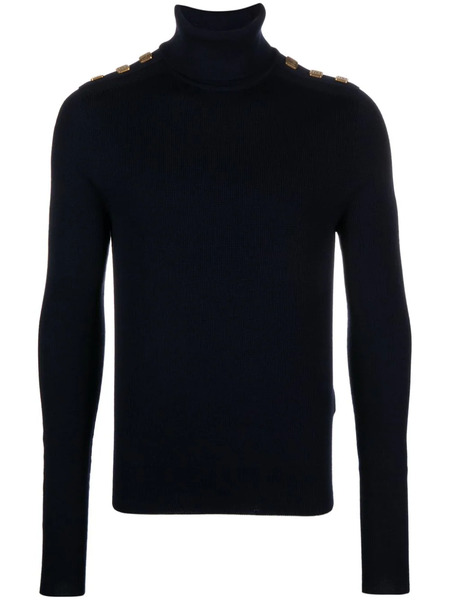  Balmain Pull à Boutons Décoratifs - Bleu 