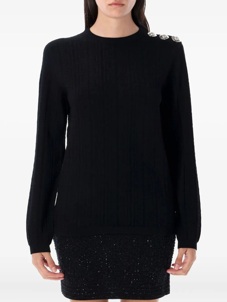  Balmain Pull à Boutons Décoratifs - Noir 