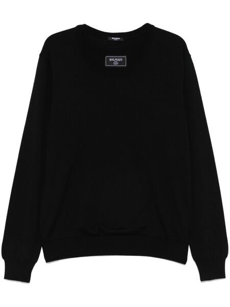  Balmain Pull à Col Double - Noir 