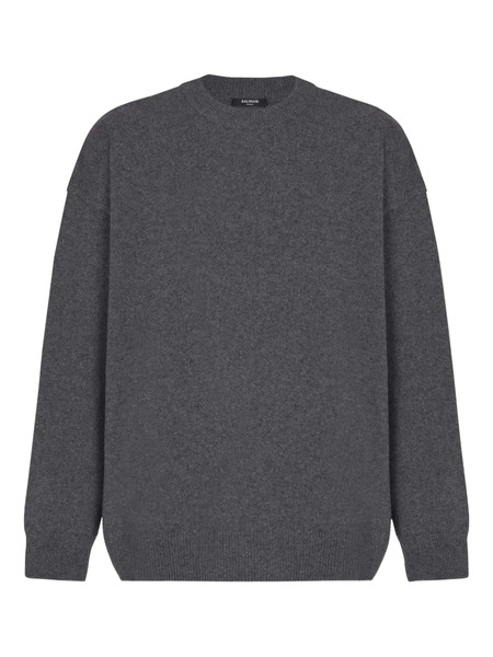  Balmain Pull à Col Rond - Gris 