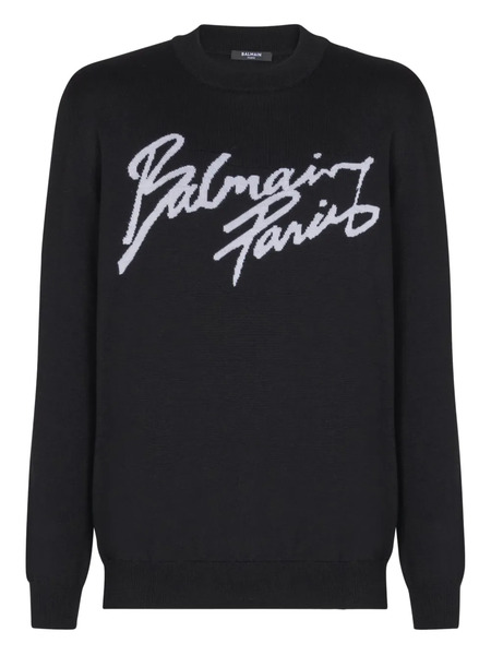  Balmain Pull à Col Rond - Noir 