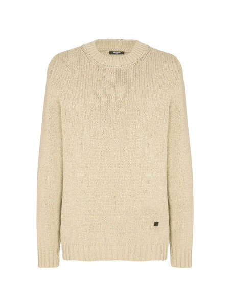  Balmain Pull à Col Rond - Tons Neutres 