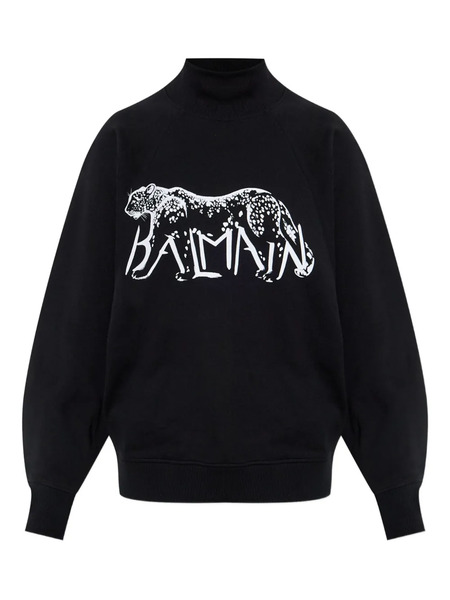  Balmain Pull à Imprimé Graphique - Noir 