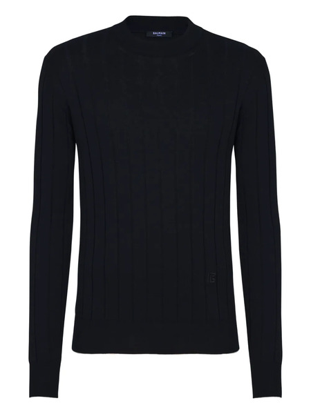  Balmain Pull à Logo - Bleu 