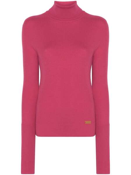  Balmain Pull à Plaque Logo - Rose 
