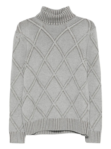  Barba Pull à Losanges - Gris 