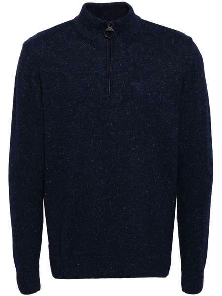  Barbour Pull à Col Zippé - Bleu 