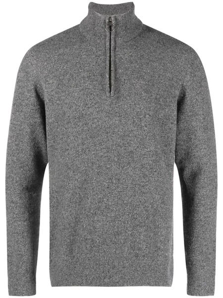  Barbour Pull à Design Moucheté - Gris 