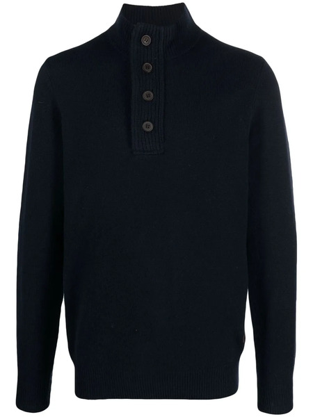  Barbour Pull Essential à Col Zippé - Bleu 
