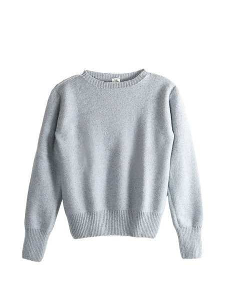  Baserange Pull En Maille Nervurée - Bleu 