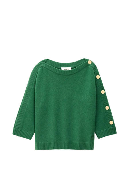  Ba&sh Pull Classy à Manche Boutonnée - Vert 