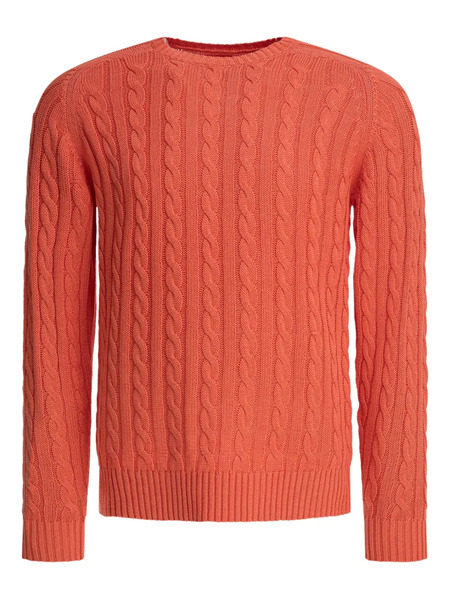  Beams Plus Pull En Maille Torsadée - Orange 