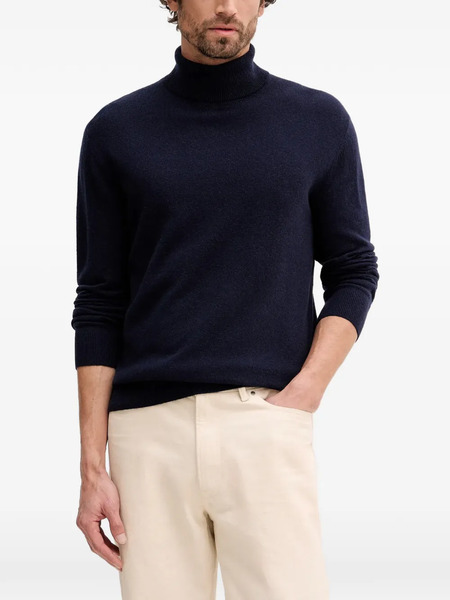  Benetton Pull à Col Roulé - Bleu 