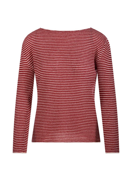  Beyou Pull Rayé - Rouge 