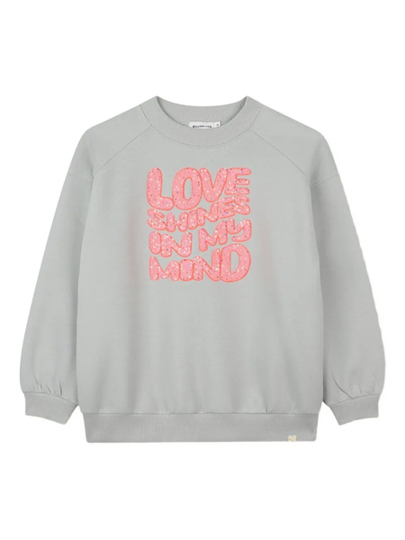  Billieblush Pull à Slogan Love - Gris 
