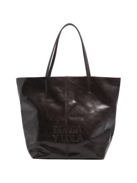  Bimba Y Lola Grand Sac Cabas à Logo - Marron 