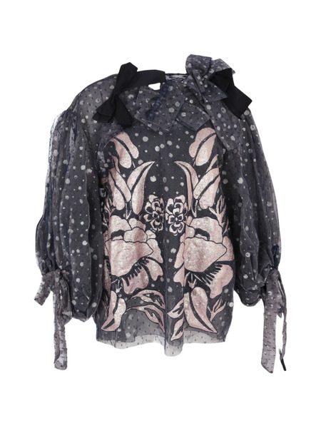  Biyan Blouse Superposée à Manches Froncées - Bleu 
