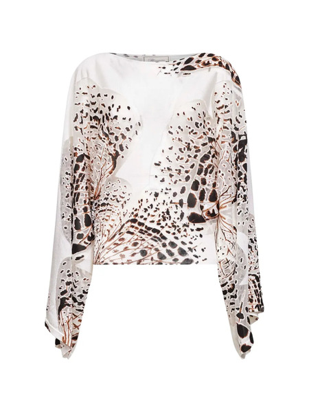  Blumarine Pull En Maille Intarsia - Blanc 