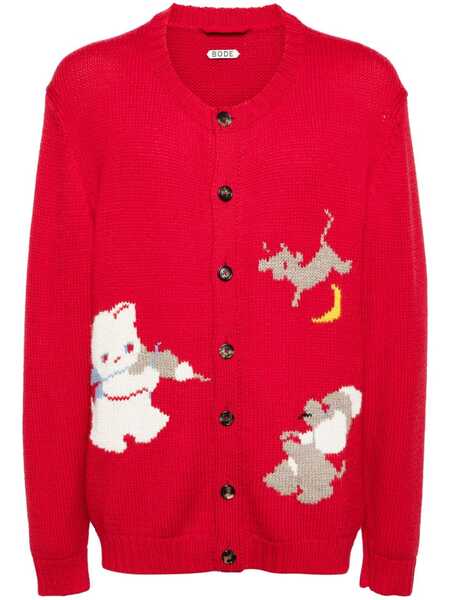  Bode Cardigan Novelty Prose - Rouge 