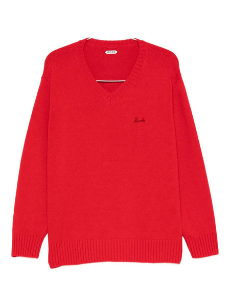  Bode Pull à Logo Brodé - Rouge 