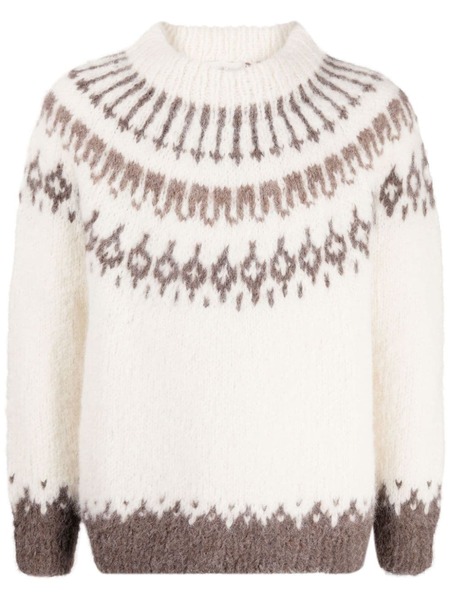  Bode Pull à Motif En Intarsia - Blanc 