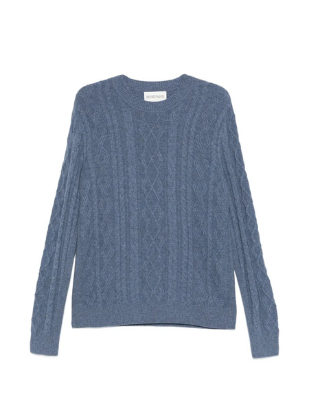  Bompard Pull En Maille Torsadée - Bleu 