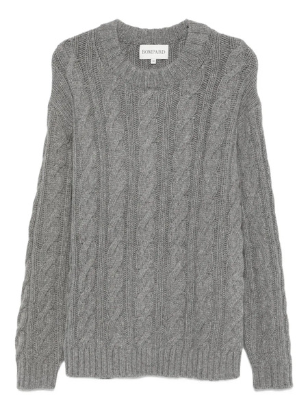  Bompard Pull En Maille Torsadée - Gris 