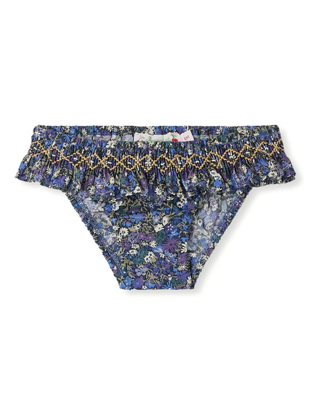  Bonpoint Bas De Bikini à Fleurs - Bleu 