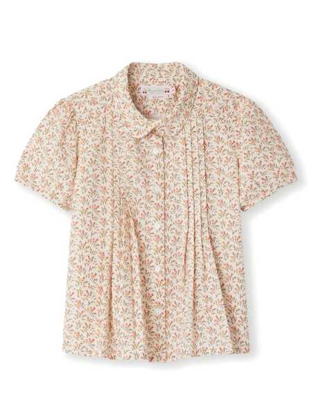  Bonpoint Blouse En Coton à Fleurs - Tons Neutres 