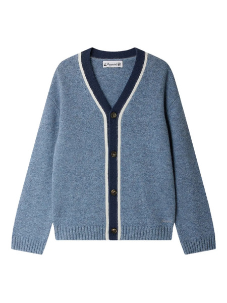  Bonpoint Cardigan à Col V - Bleu 