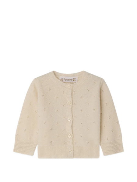  Bonpoint Cardigan Laelia En Maille Pointelle - Tons Neutres 