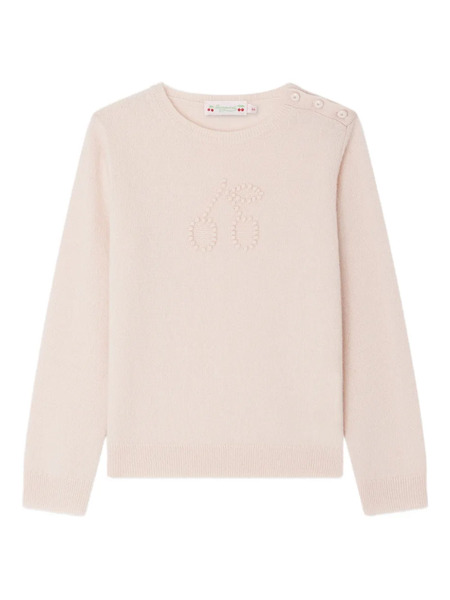  Bonpoint Pull à Cerises Brodées - Rose 