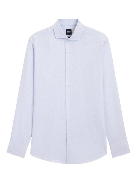  Boss Chemise Boutonnée à Motif - Bleu 