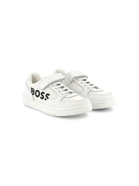  Boss Kidswear Baskets à Logo Imprimé - Blanc 