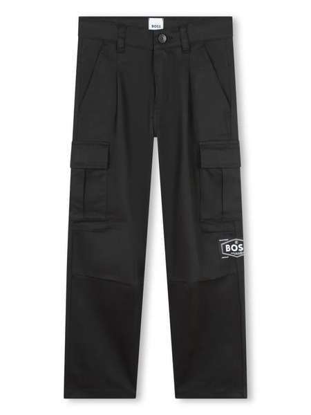  Boss Kidswear Pantalon Droit à Poches Cargo - Noir 