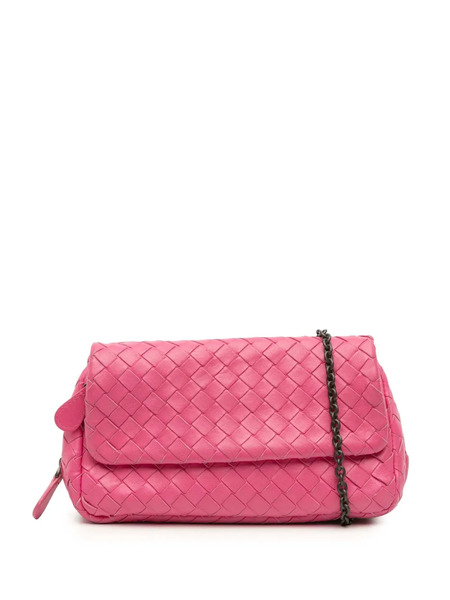  Bottega Veneta Pre-owned Mini Sac à Bandoulière Intrecciato Expandable Chain Flap (2012-2025) - Rose 
