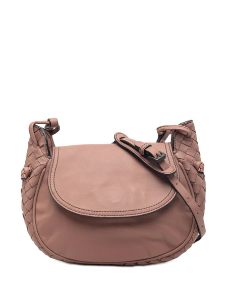  Bottega Veneta Pre-owned Petit Sac à Bandoulière Nodini à Rabat En Cuir Nappa à Finitions Intrecciato (2012-2026) - Rose 