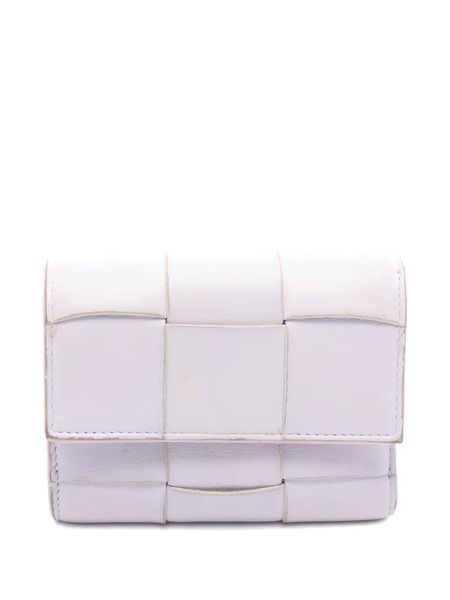  Bottega Veneta Pre-owned Portefeuille Cassette à Rabat En En Cuir Intrecciato (années 2000) - Violet 