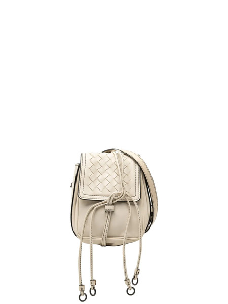  Bottega Veneta Pre-owned Sac à Bandoulière Intrecciato Double Sided Flap En Cuir Nappa (2012-2026) - Blanc 