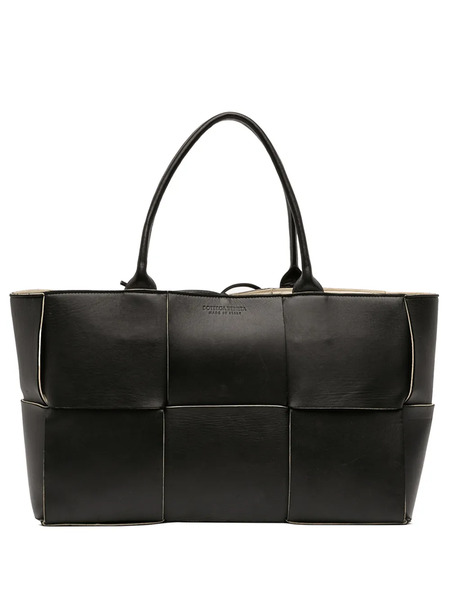  Bottega Veneta Pre-owned Sac Cabas Arco Format Moyen En Cuir Nappa Maxi Intrecciato (2012-2026) - Noir 