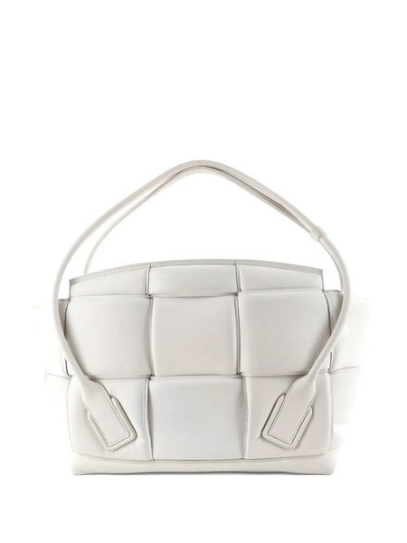  Bottega Veneta Pre-owned Sac Cabas Arco Matelassé En Cuir Maxi Intrecciato Grand Format - Tons Neutres 