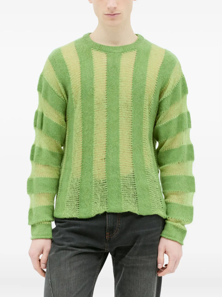  Brain Dead Pull Threadbare à Rayures - Vert 