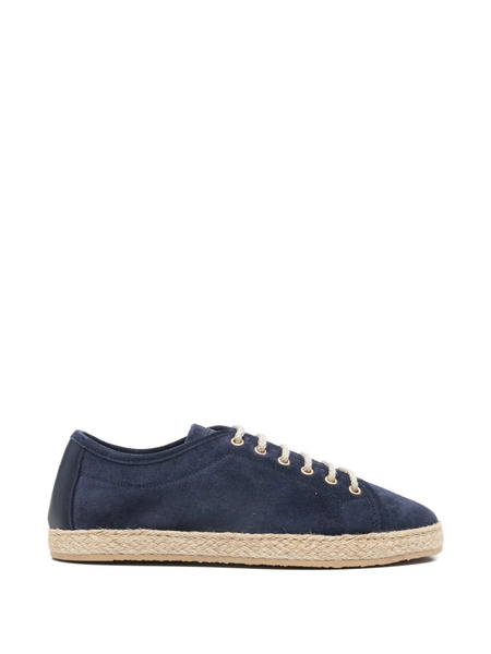  Brunello Cucinelli Baskets En Daim à Détail De Corde - Bleu 