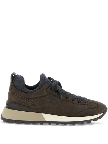  Brunello Cucinelli Baskets En Daim - Marron 
