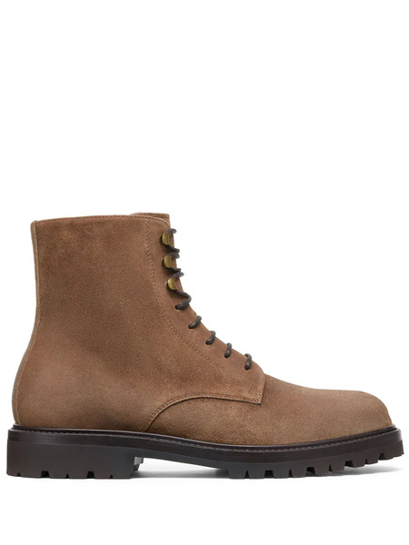  Brunello Cucinelli Bottines En Daim à Lacets - Marron 